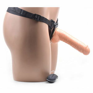 11" Vibrating Strap On Dildo with Remote Control, 10 Function