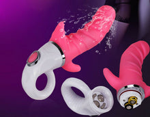 Load image into Gallery viewer, Layered Penis Shape Triple Rabbit Vibrator, 12 Function