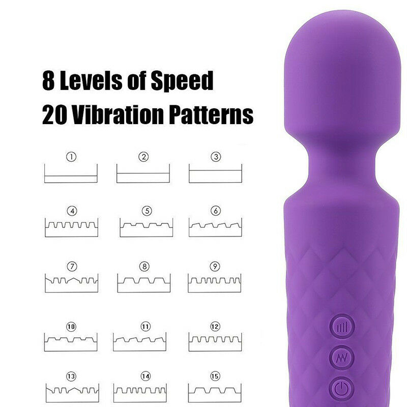 Rechargeable Massage Wand Vibrator 28 Function