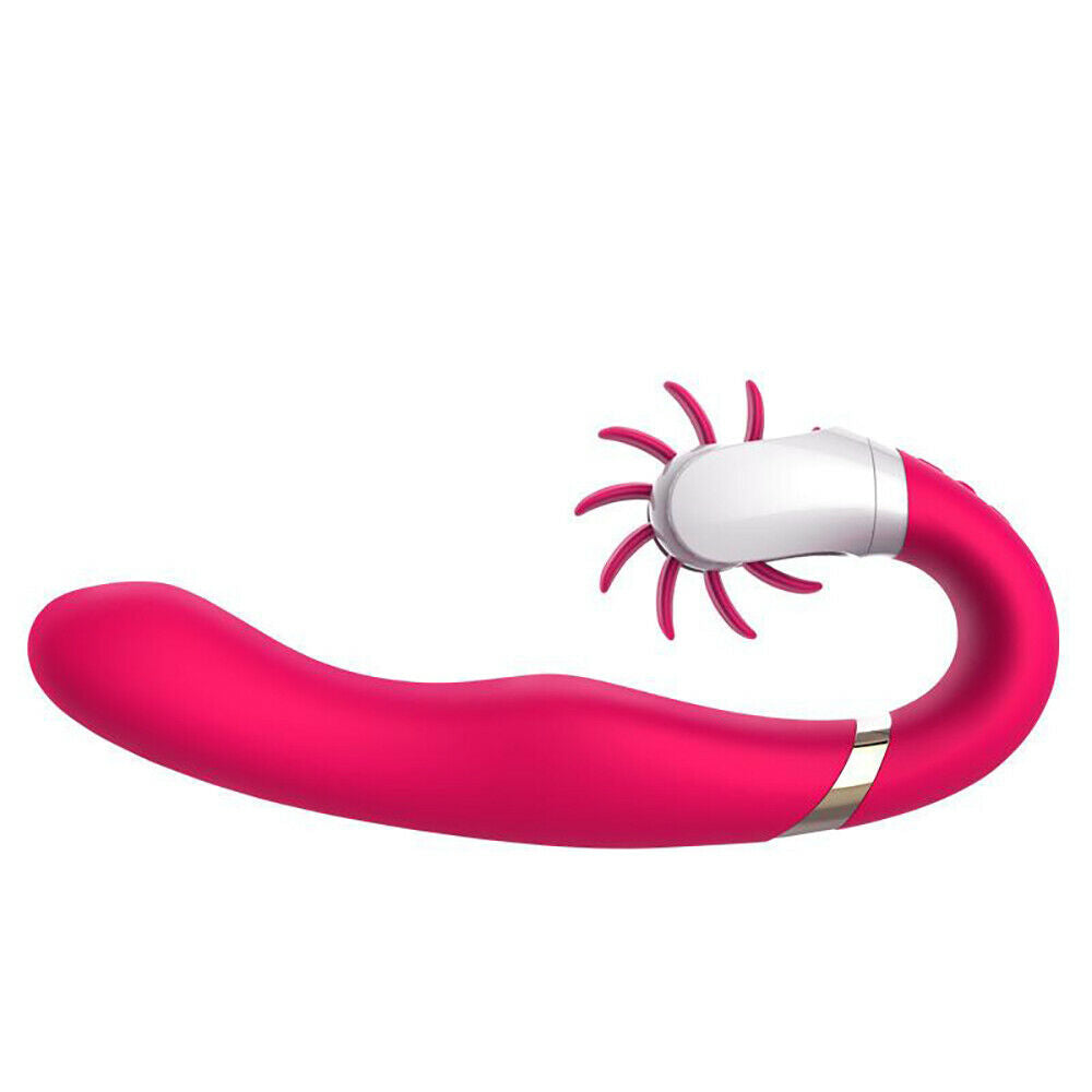 Silicone Vibrator III with Heating and Oral Sex Simulator, 12 Function