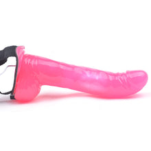 Load image into Gallery viewer, 10 Function Vibrating Strap On Curved Dildo 8 inch