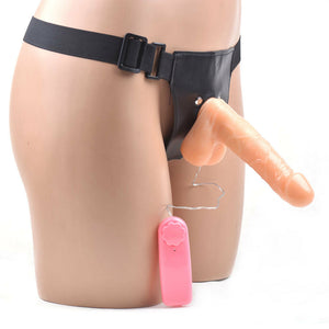 7" Multi-speed Vibrating Massager Dildo Realistic with Harness