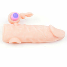 Load image into Gallery viewer, Vibrating Rabbit Penis Extender Sleeve