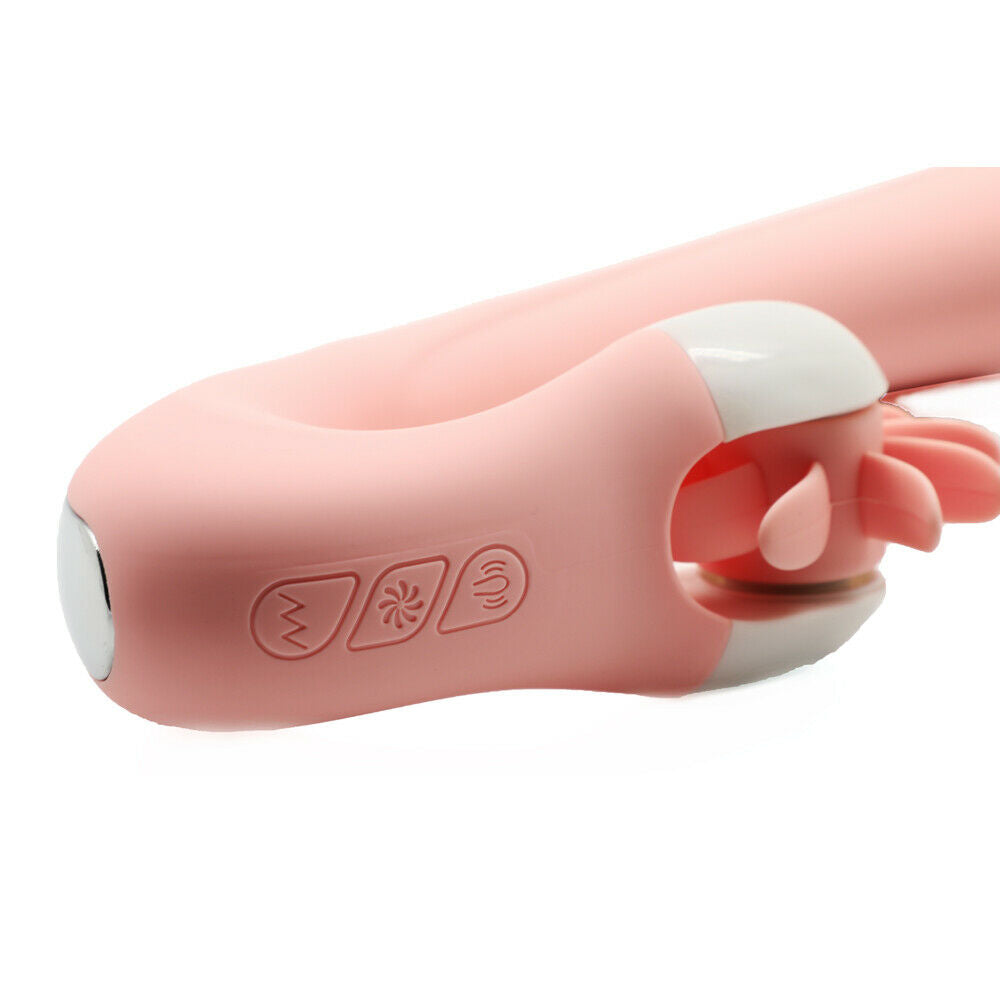 Silicone Vibrator with Heating and Oral Sex Simulator, 20 Function