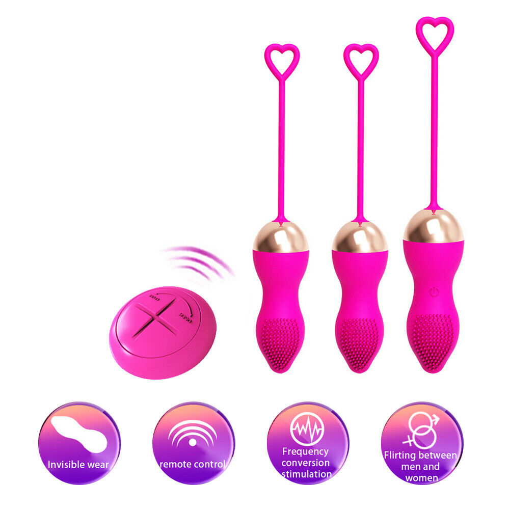 Weighted Vibrating Love Egg with Wireless Remote, 3pc (Weight/Dumbells)