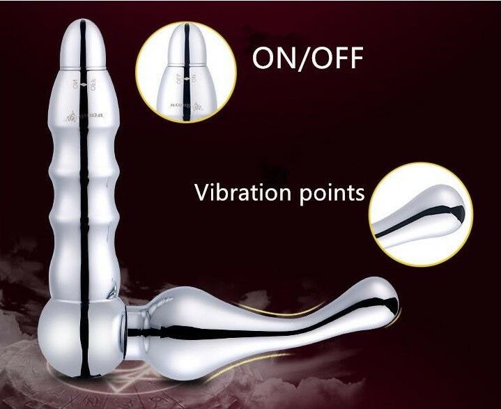 L Shaped Metal Vibrating Prostate Massager