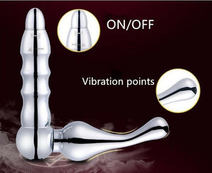 L Shaped Metal Vibrating Prostate Massager