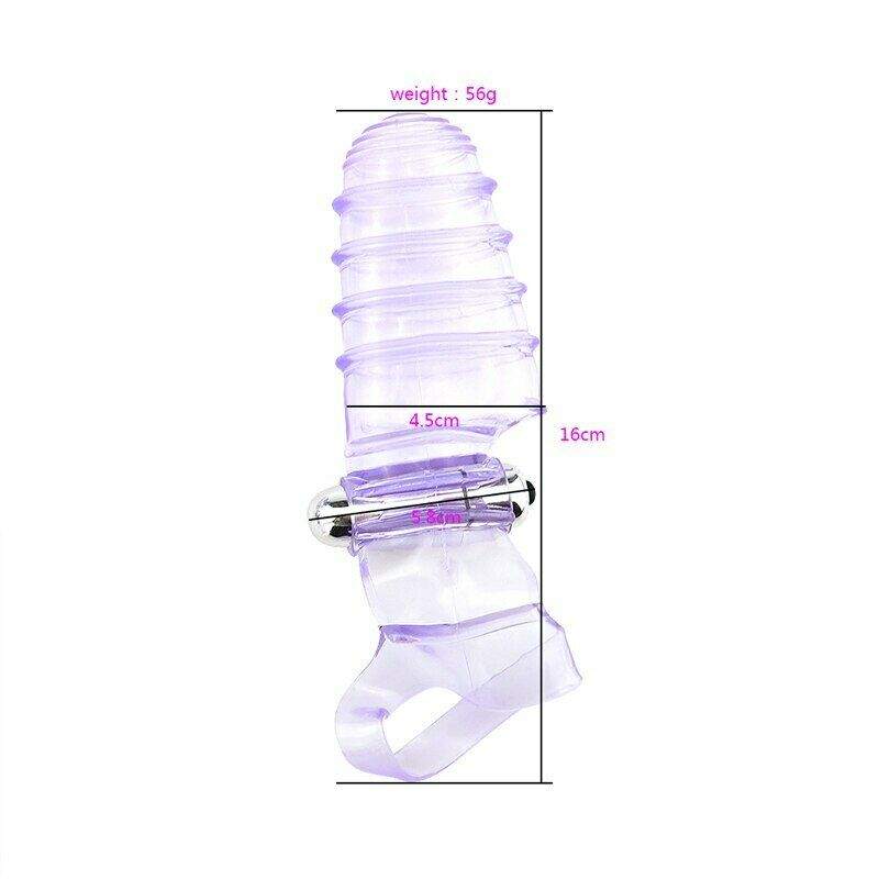 Double Finger Sleeve with Bullet Vibrator (Vibrating G-Spot & Clitoral Glove)