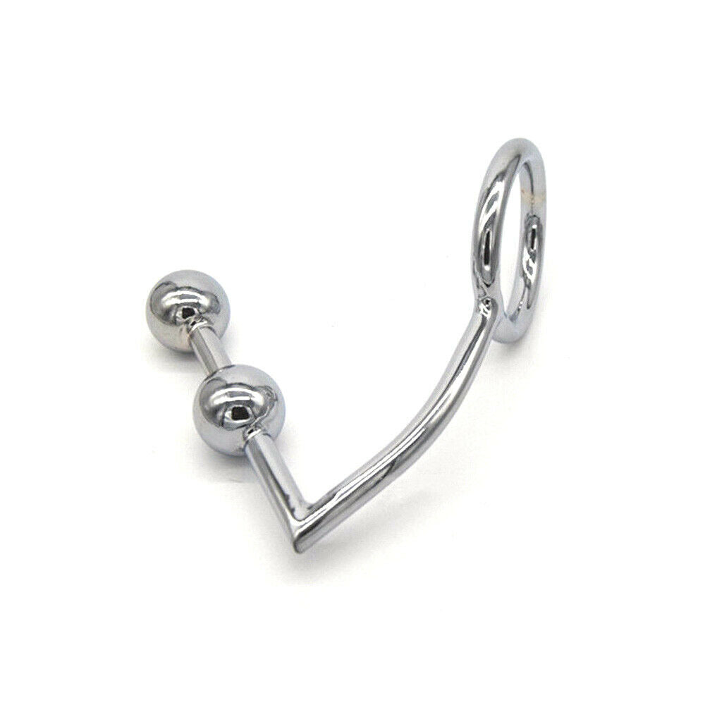 Metal Penis Ring & 2 Ball Anal Plug