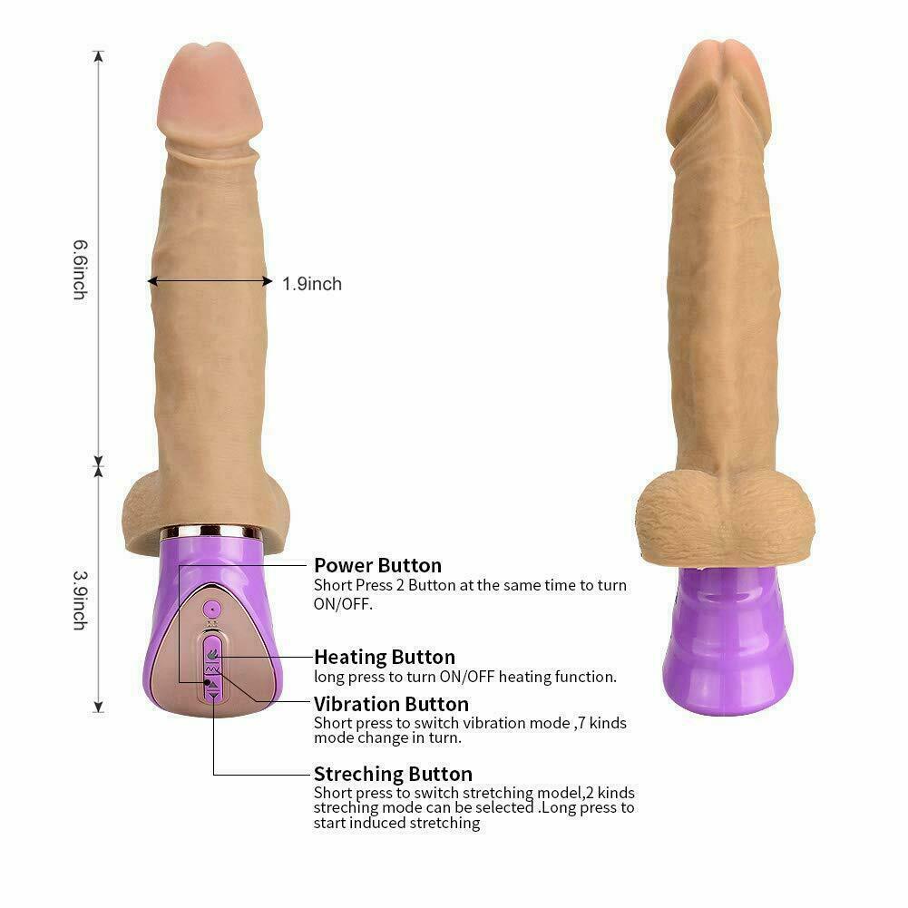 Intelligent Sensing Telescopic & Warming Thrusting Vibrator, 5 Function