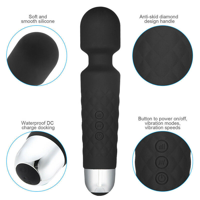 Rechargeable Massage Wand Vibrator 28 Function