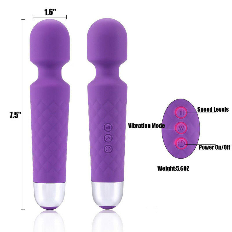 Rechargeable Massage Wand Vibrator 28 Function