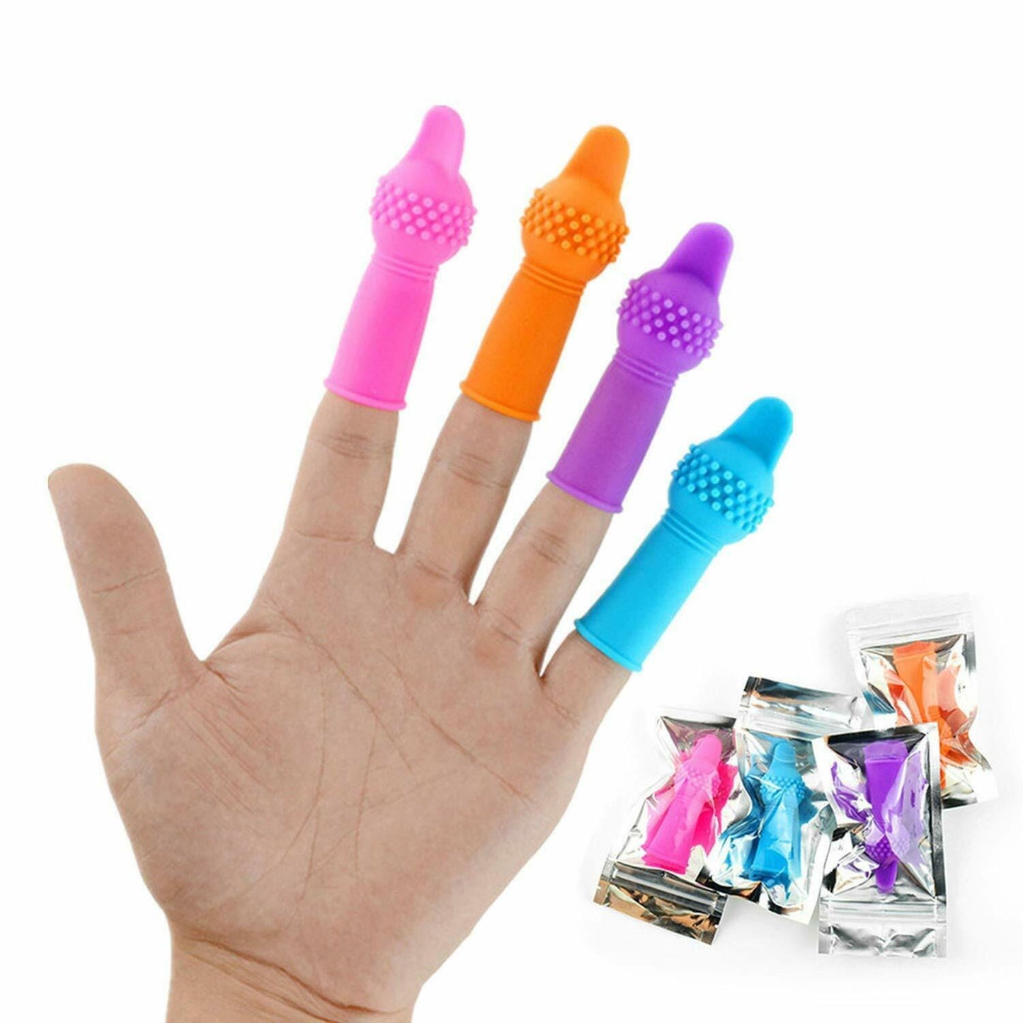 Silicone Flirting Tongue G-Spot Rubbing Finger Sleeve