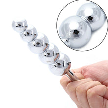 Load image into Gallery viewer, Metal 5-Ball Beaded Anal Wand with T-Handle