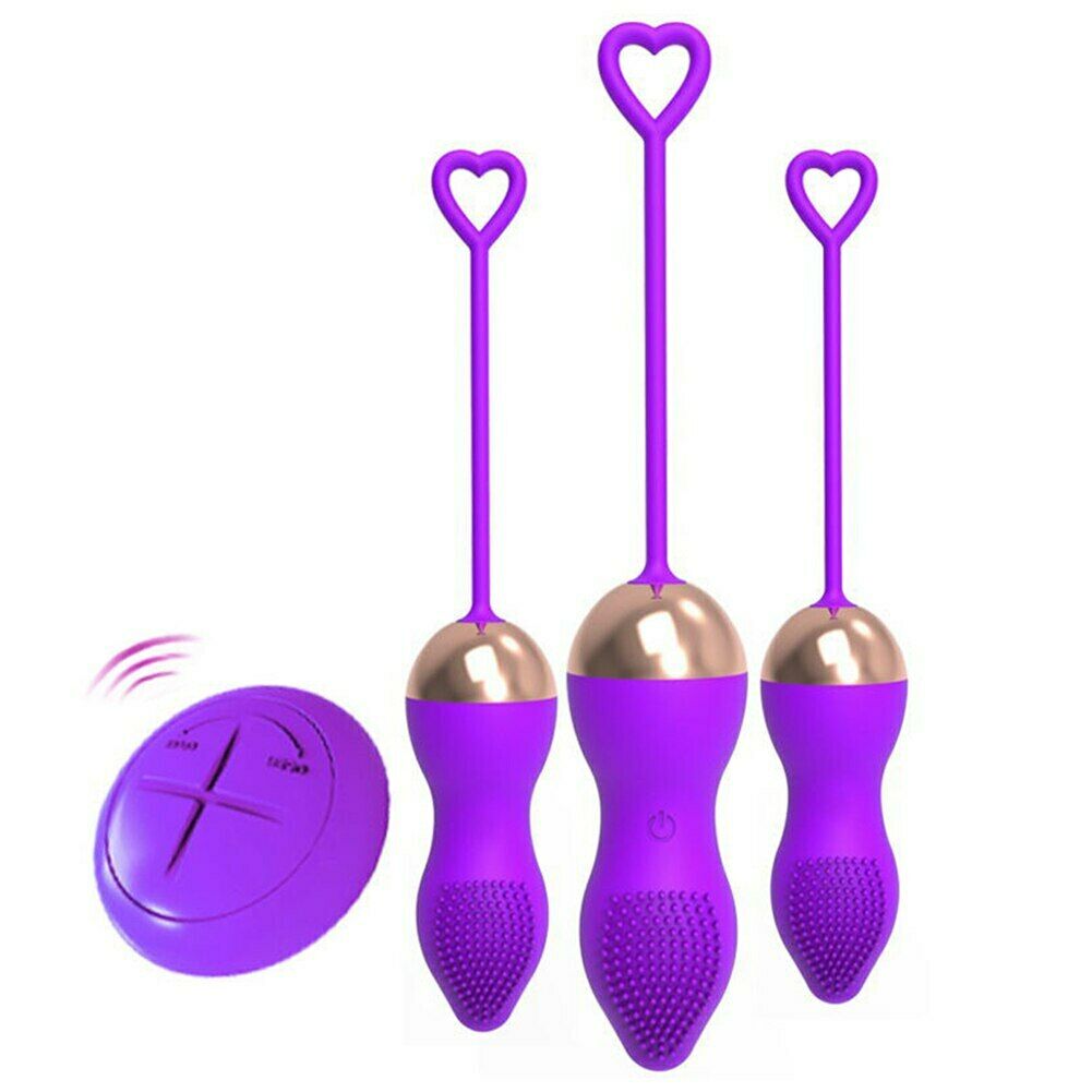 Weighted Vibrating Love Egg with Wireless Remote, 3pc (Weight/Dumbells)