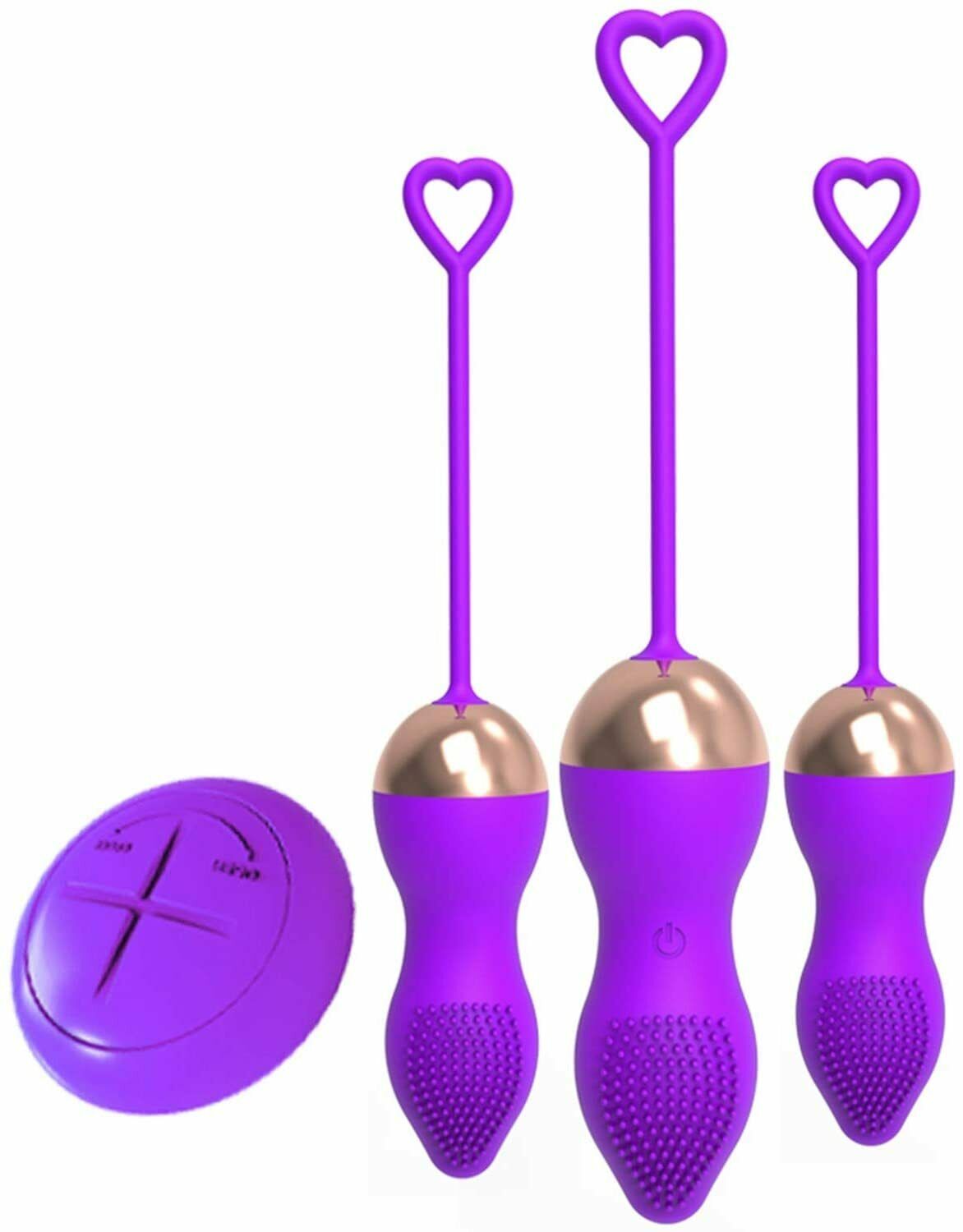 Weighted Vibrating Love Egg with Wireless Remote, 3pc (Weight/Dumbells)