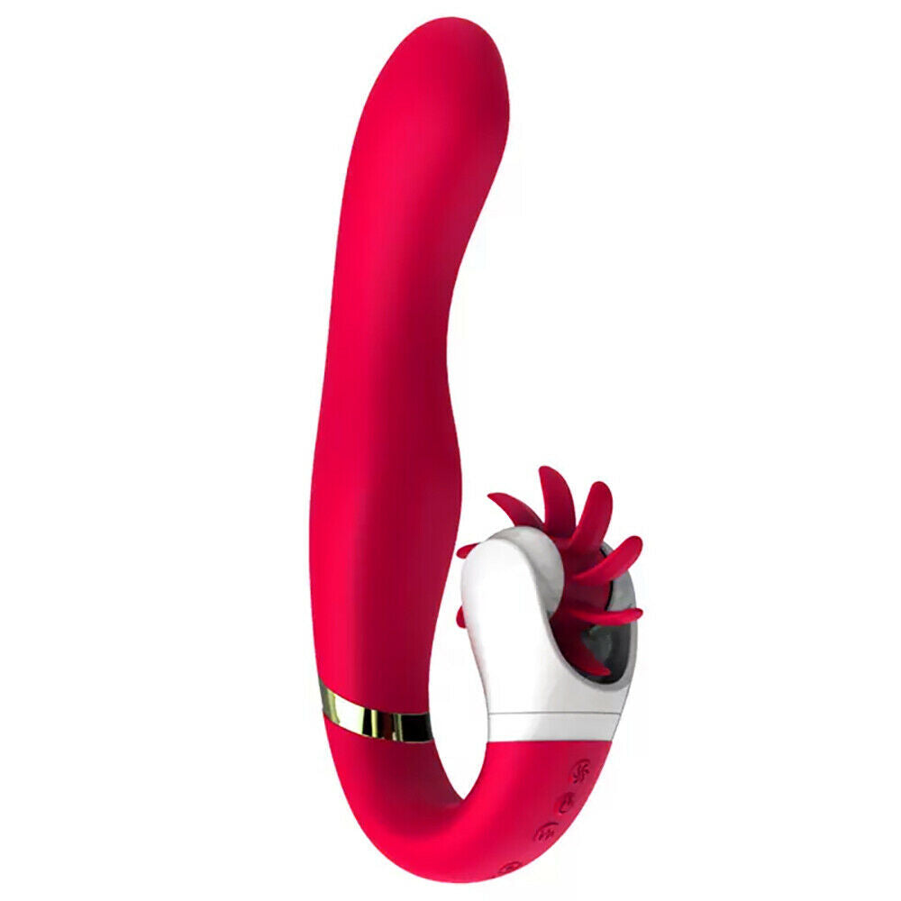 Silicone Vibrator III with Heating and Oral Sex Simulator, 12 Function