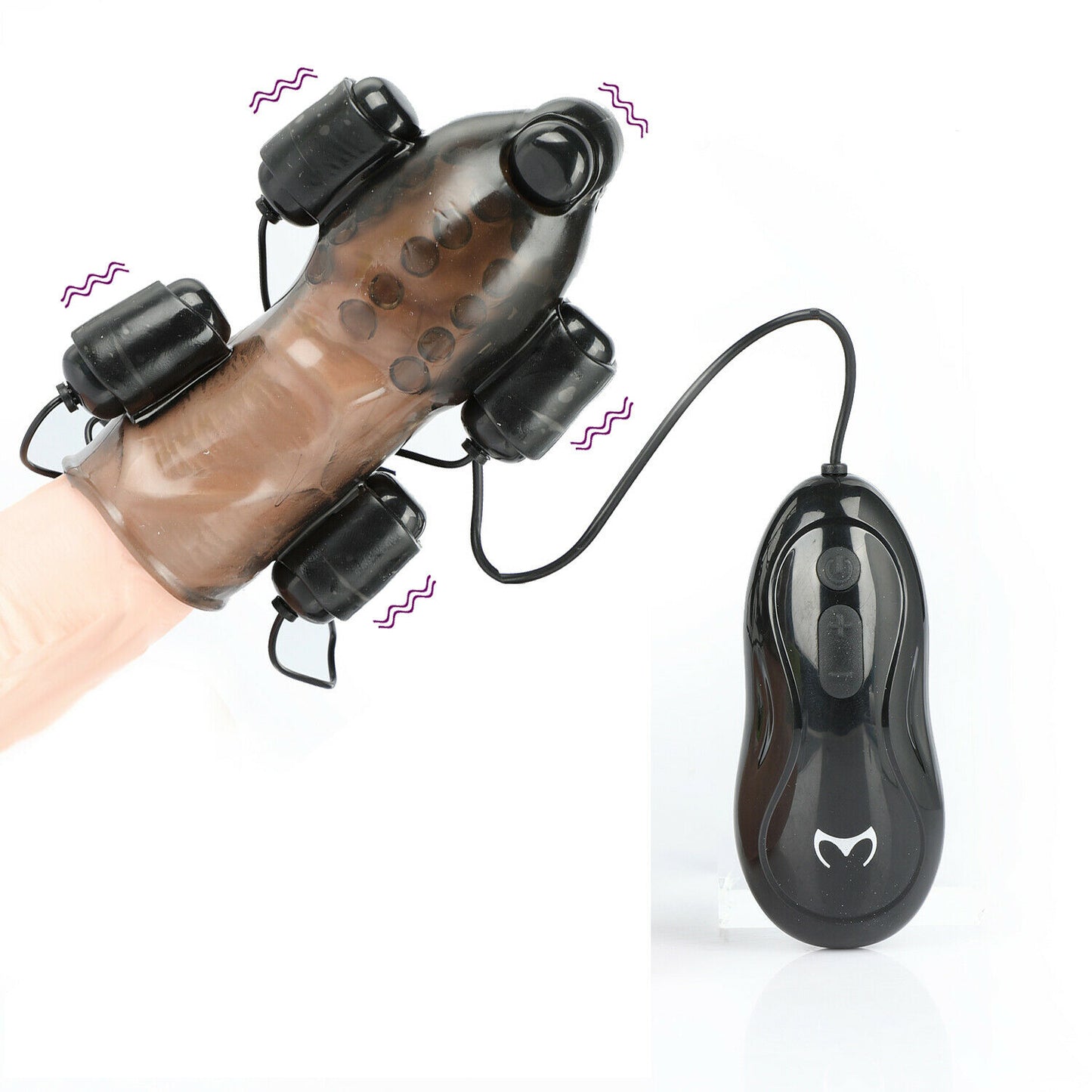 5 Bullet Rechargeable Penis Head Vibrator with Remote, 12 Function