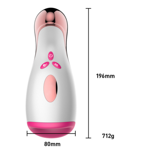 Pulse & Vibrating Warming Oral Sex Masturbation Cup, 14 Function