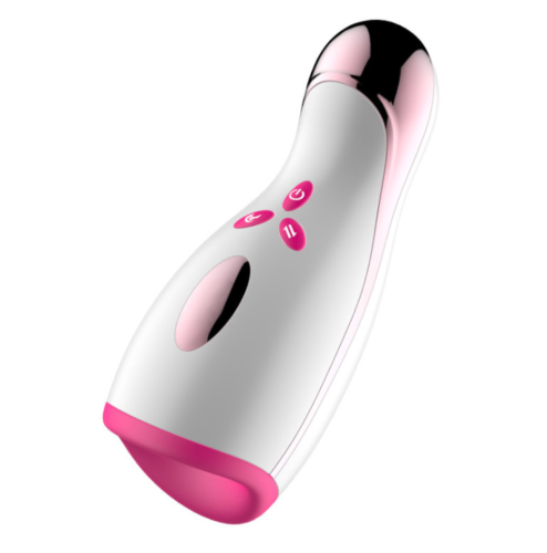 Pulse & Vibrating Warming Oral Sex Masturbation Cup, 14 Function