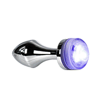 Load image into Gallery viewer, Light Up LED Metallic Butt Plug II with 21 Key Remote