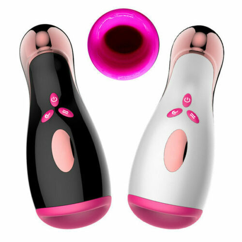 Pulse & Vibrating Warming Oral Sex Masturbation Cup, 14 Function