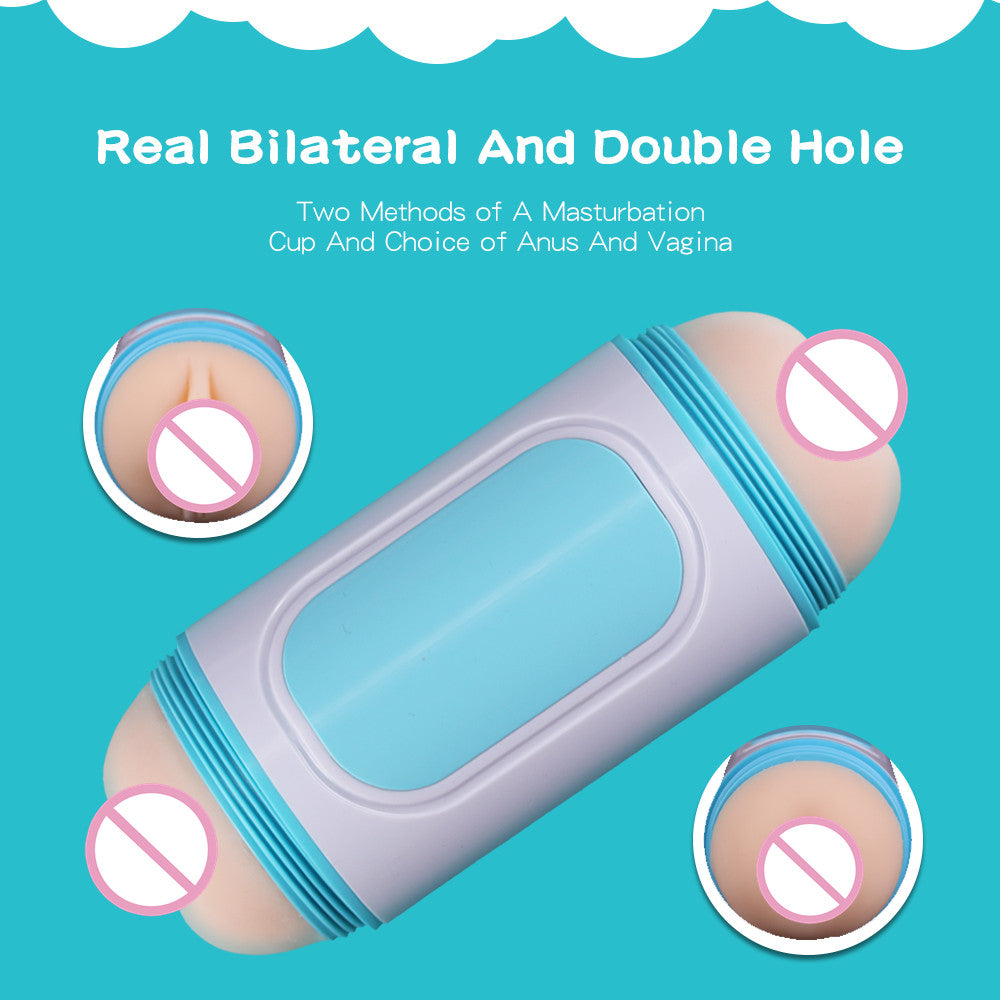 Self-Lubricating Vagina & Anal Double Hole Masturbating Cup (Just Add Water)