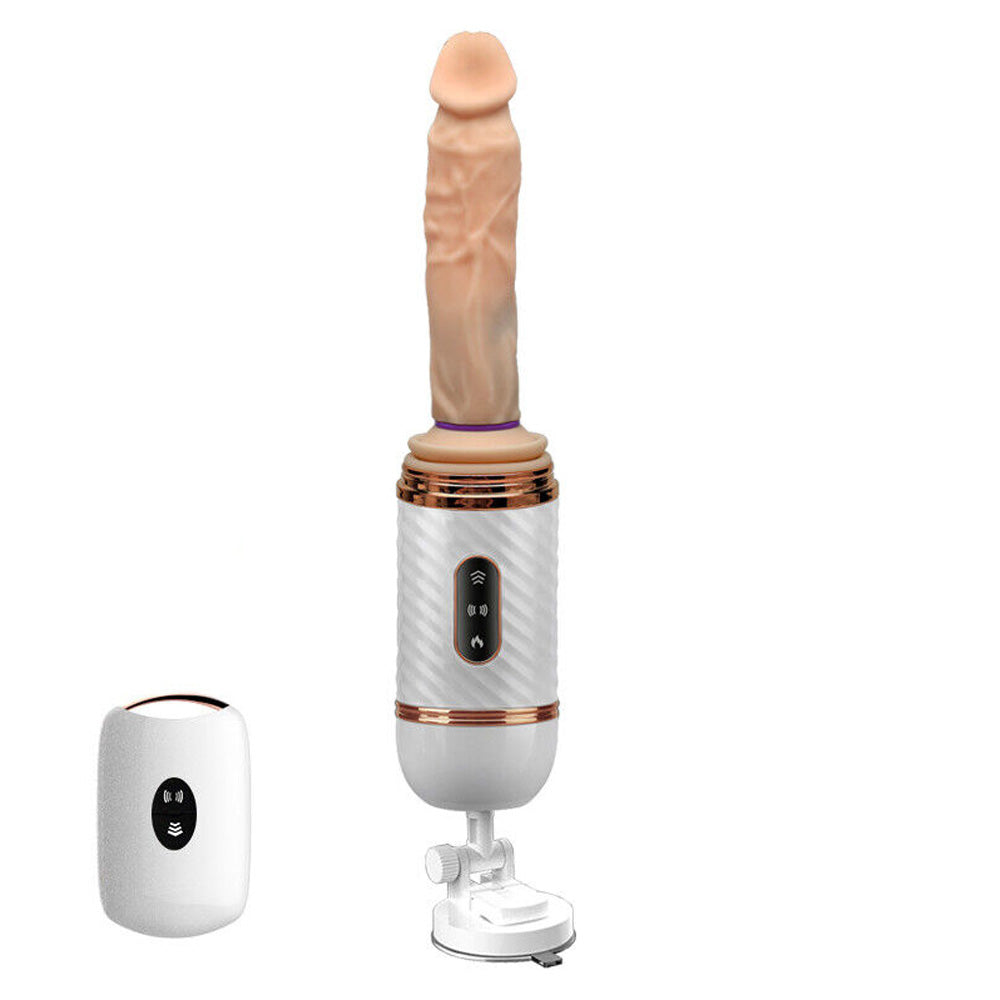 Cyclone Fire Thrusting Sex Machine w/ Heating, 7 Function (Detachable Suction Cup)
