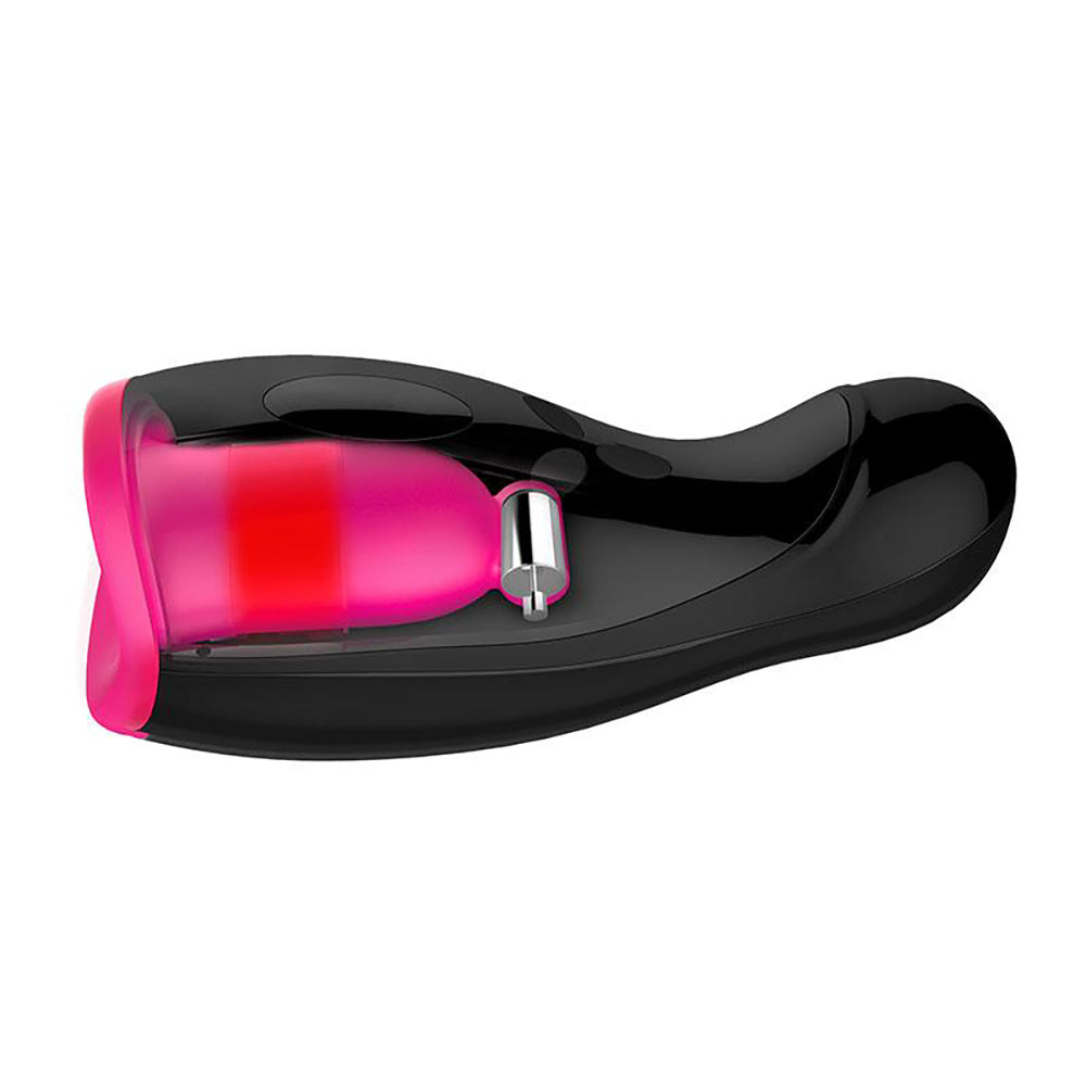 Pulse & Vibrating Warming Oral Sex Masturbation Cup, 14 Function