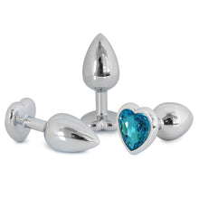 Load image into Gallery viewer, Metallic Heart Shaped Butt Plug with Diamond
