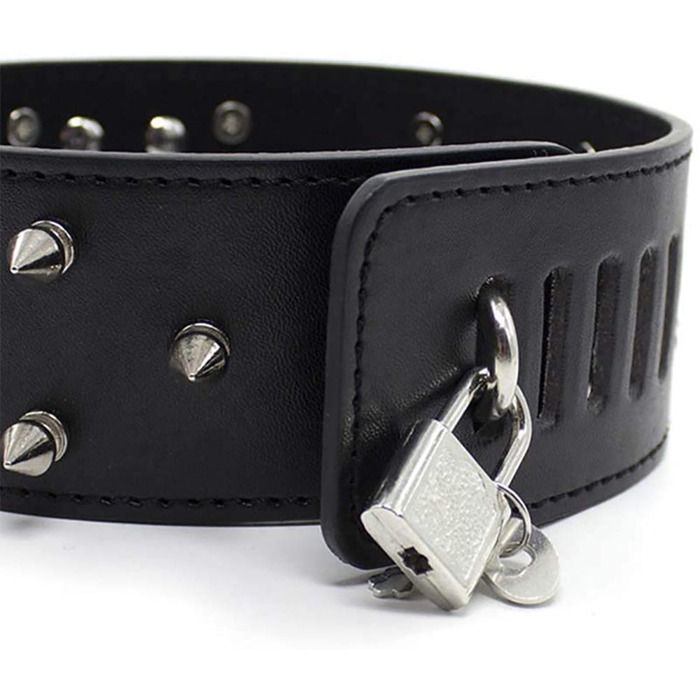 Spike & Skull Collar and Leash (H)