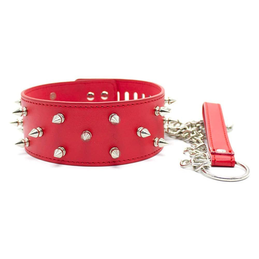 Spike & Skull Collar and Leash (H)