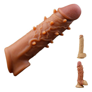 Spiky Goodness Penis Extension Sleeve with Ball Loop