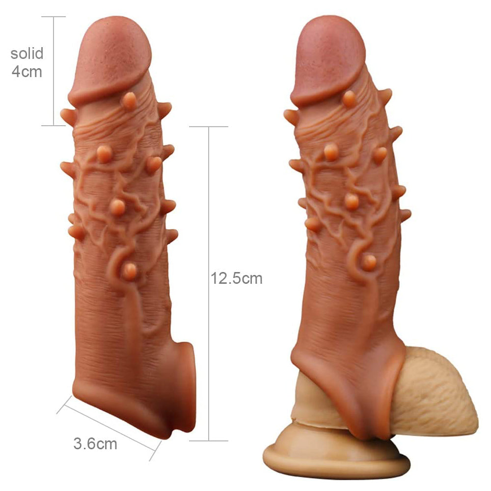 Spiky Goodness Penis Extension Sleeve with Ball Loop