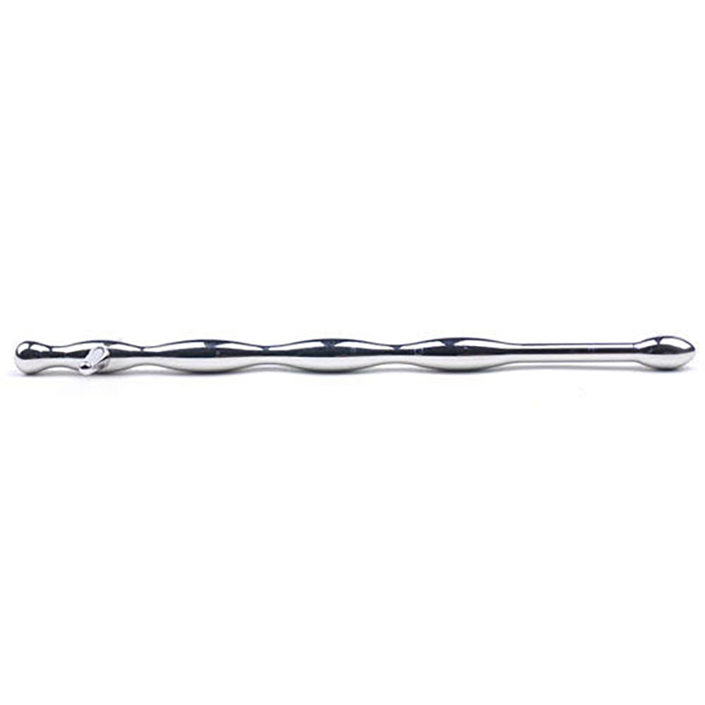 Stainless Steel T-Bar Beaded Penis Plug (Cross)