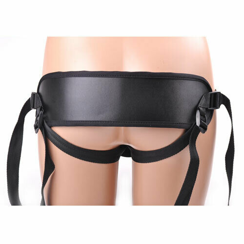 Strap-On Harness with Lower Back Support & Vibrator Pocket (4 O-Rings Included)