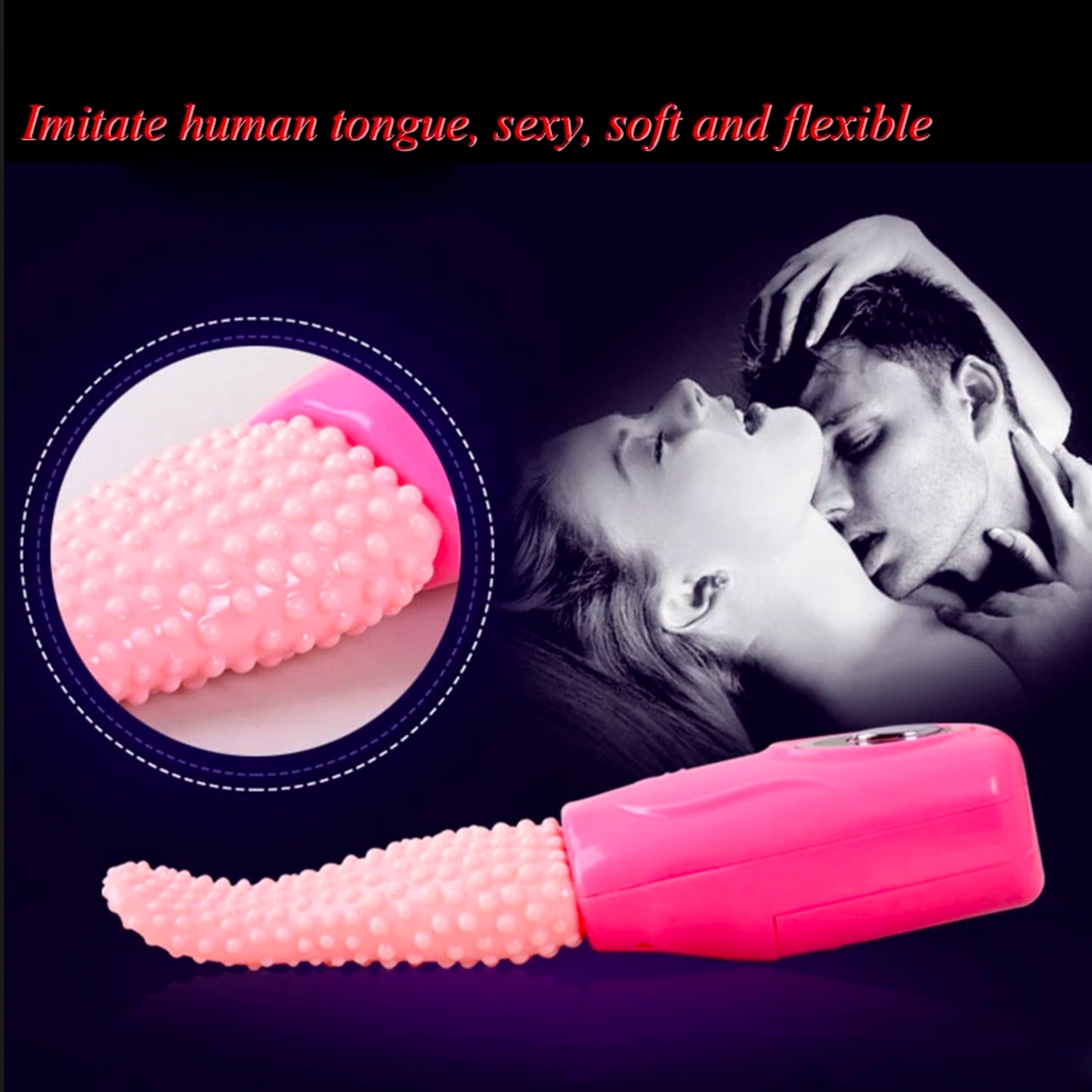 Rechargeable Swing Tongue Vibrator, 3 Function