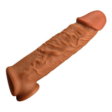Load image into Gallery viewer, Veiny Goodness Penis Extension Sleeve with Ball Loop