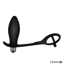 Load image into Gallery viewer, Cock Ring with Vibrating Butt Plug, 10 Function