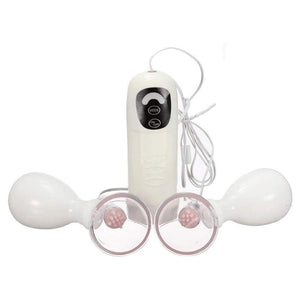 Vibrating Nipple Suckers with Wired Remote Control, 7 Function