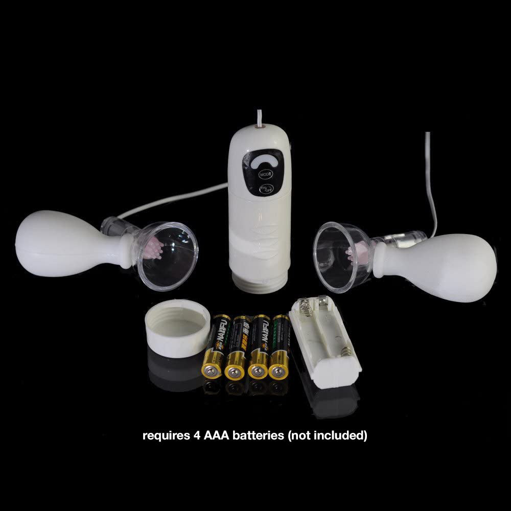 Vibrating Nipple Suckers with Wired Remote Control, 7 Function