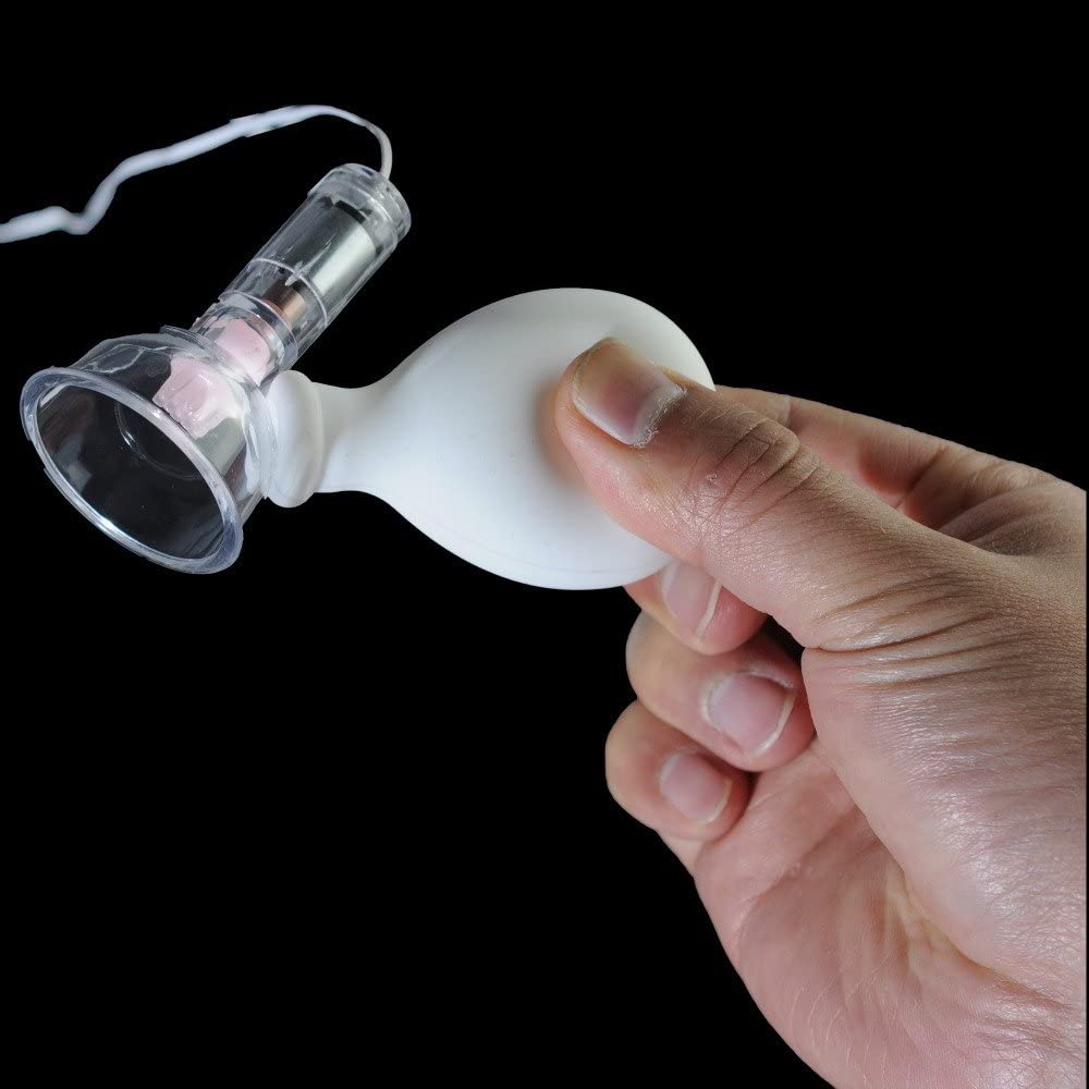 Vibrating Nipple Suckers with Wired Remote Control, 7 Function