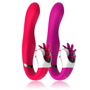 Silicone Vibrator III with Heating and Oral Sex Simulator, 12 Function
