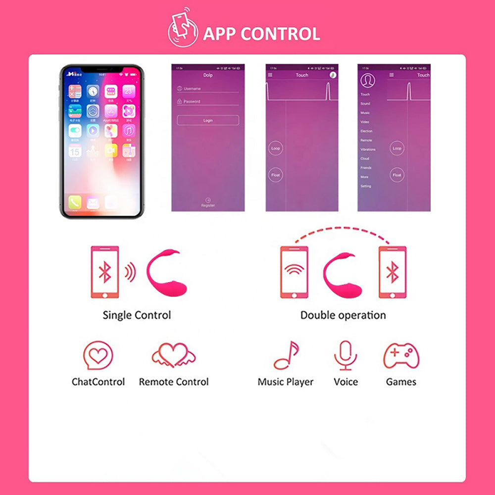 Bluetooth Wireless APP Control Vibrator, Strong & Quiet Long Distance Stimulator (Andriod & iphone iOS)