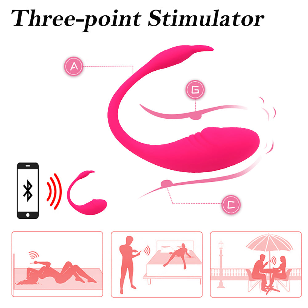 Bluetooth Wireless APP Control Vibrator, Strong & Quiet Long Distance Stimulator (Andriod & iphone iOS)