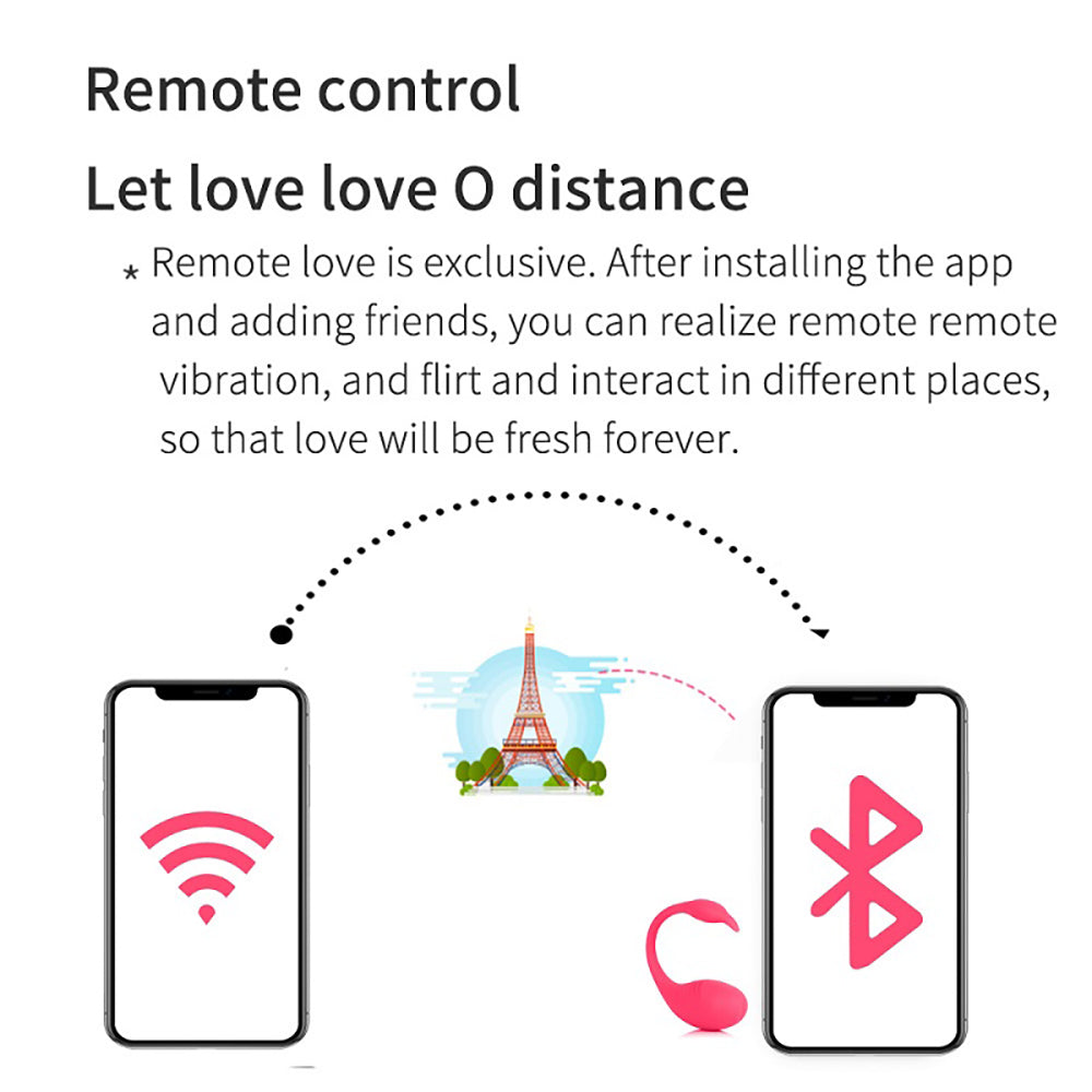 Bluetooth Wireless APP Control Vibrator, Strong & Quiet Long Distance Stimulator (Andriod & iphone iOS)