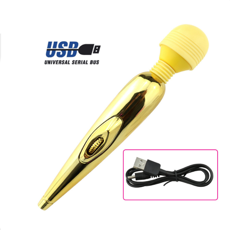 Metallic Mini USB Massage Wand Vibrator