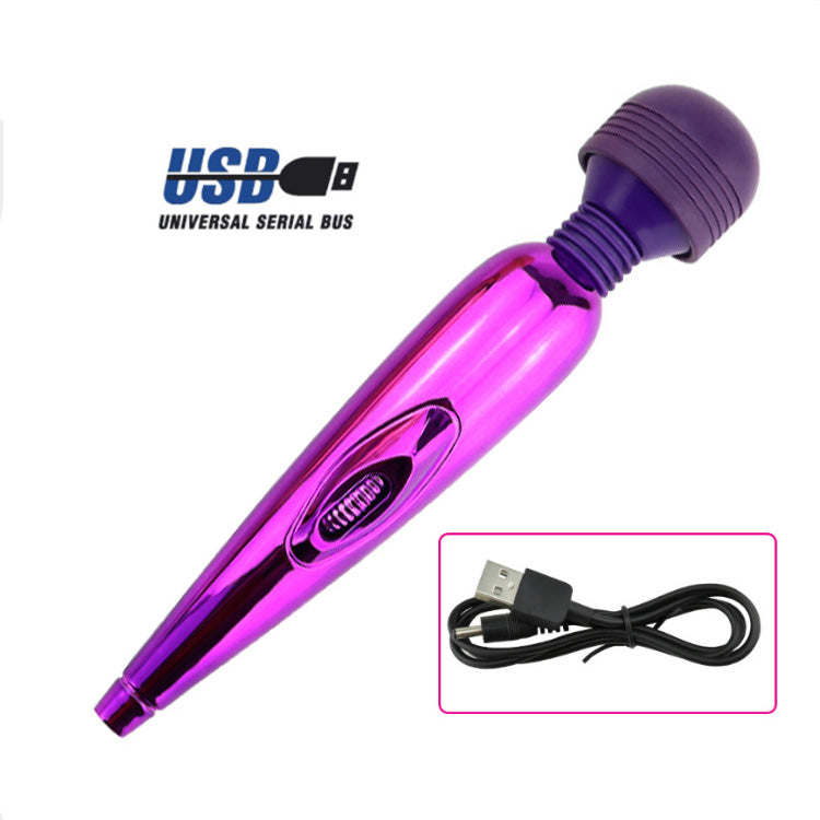 Metallic Mini USB Massage Wand Vibrator