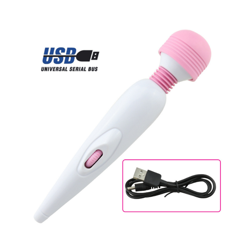 Metallic Mini USB Massage Wand Vibrator